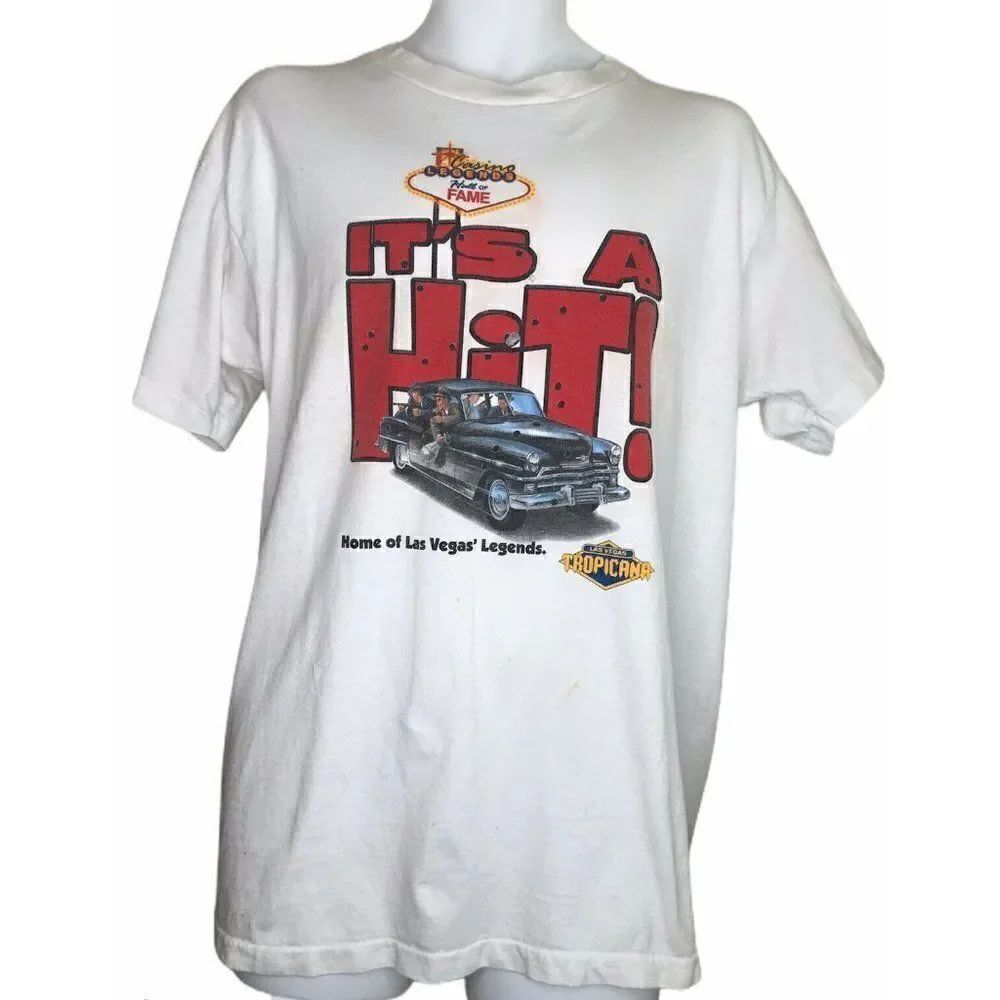 Casino Legends Hall of Fame Tropicana Its A Hit Mobsters T Shirt Las Vegas Vtg